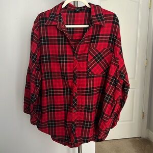 Women’s Red Plaid Shirt